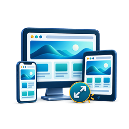 Mobil uyumlu web tasarım illüstrasyonu